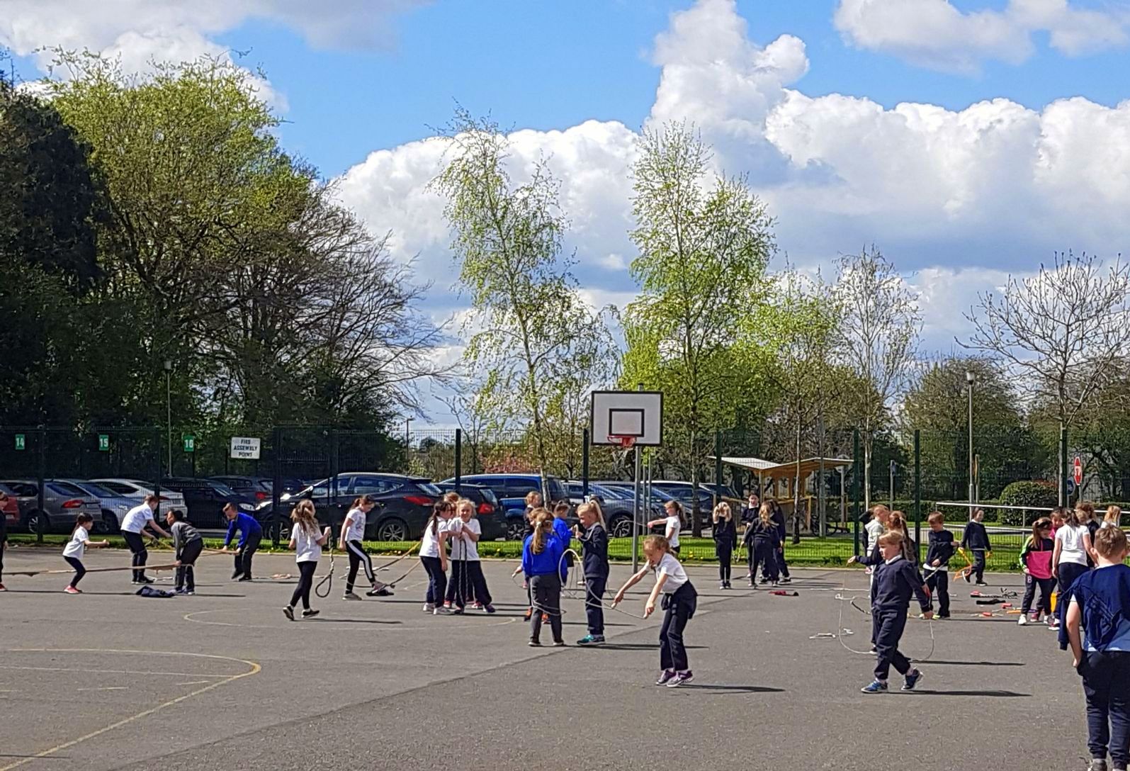 children having fun